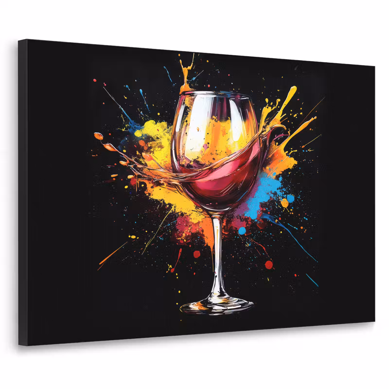 Art Frame - Wijn - Glas - Graffiti - Borrel - Rood - Verf — 1