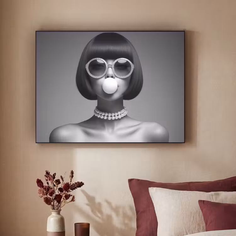 Art Frame - Vrouw - Zwart Wit - Ketting - Zonnebril — 3