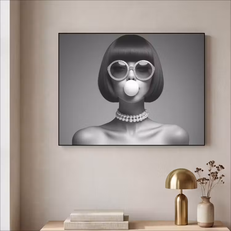 Art Frame - Vrouw - Zwart Wit - Ketting - Zonnebril — 5