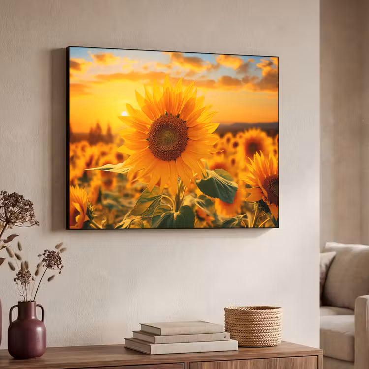 Art Frame - Zonnebloem - Bloemen - Geel - Bloemenveld met zonnebloemen — 7