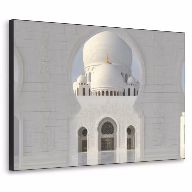 Art Frame - Witte koepel - Gouden Details - Moskee — 1