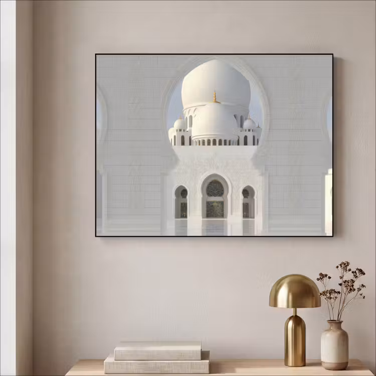 Art Frame - Witte koepel - Gouden Details - Moskee — 5