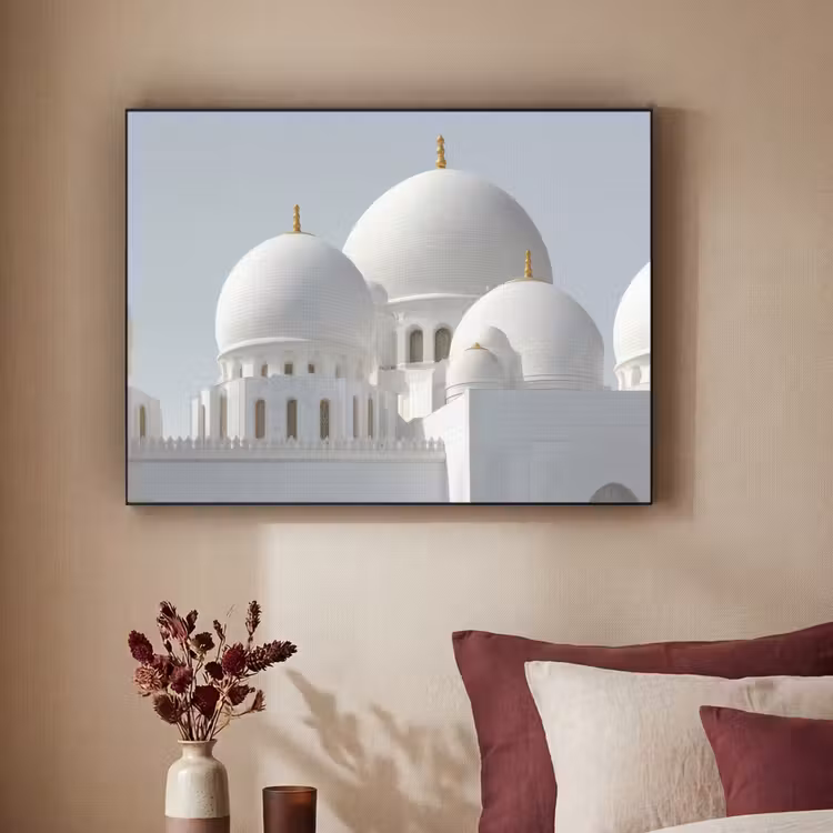 Art Frame - Witte koepels - Helderblauwe lucht - Islamitisch — 3