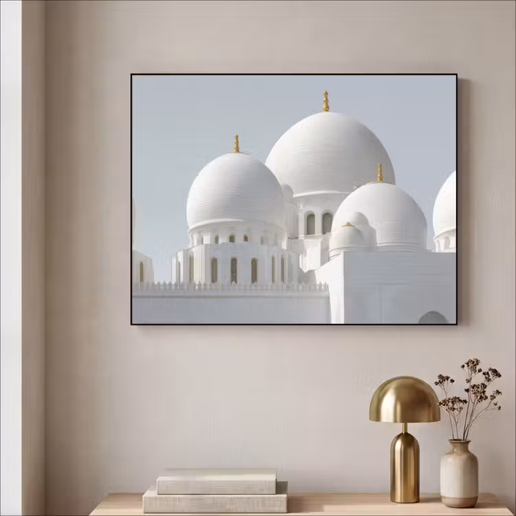 Art Frame - Witte koepels - Helderblauwe lucht - Islamitisch — 5