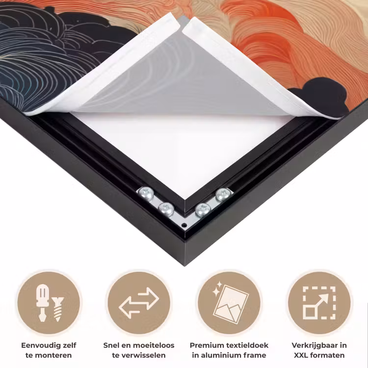 Art Frame - Witte vos - wolken - maan — 4