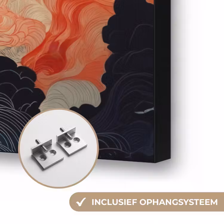 Art Frame - Witte vos - wolken - maan — 6