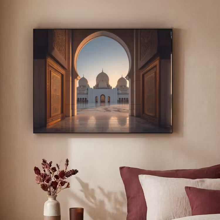 Art Frame - Zonsopkomst - Witte koepels - Plein - Moskee — 3