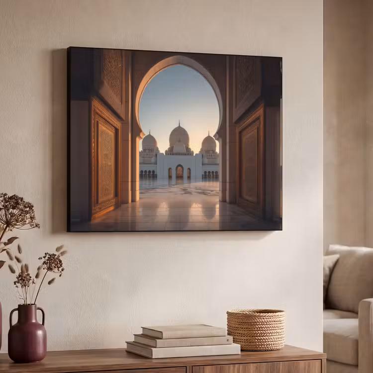 Art Frame - Zonsopkomst - Witte koepels - Plein - Moskee — 7