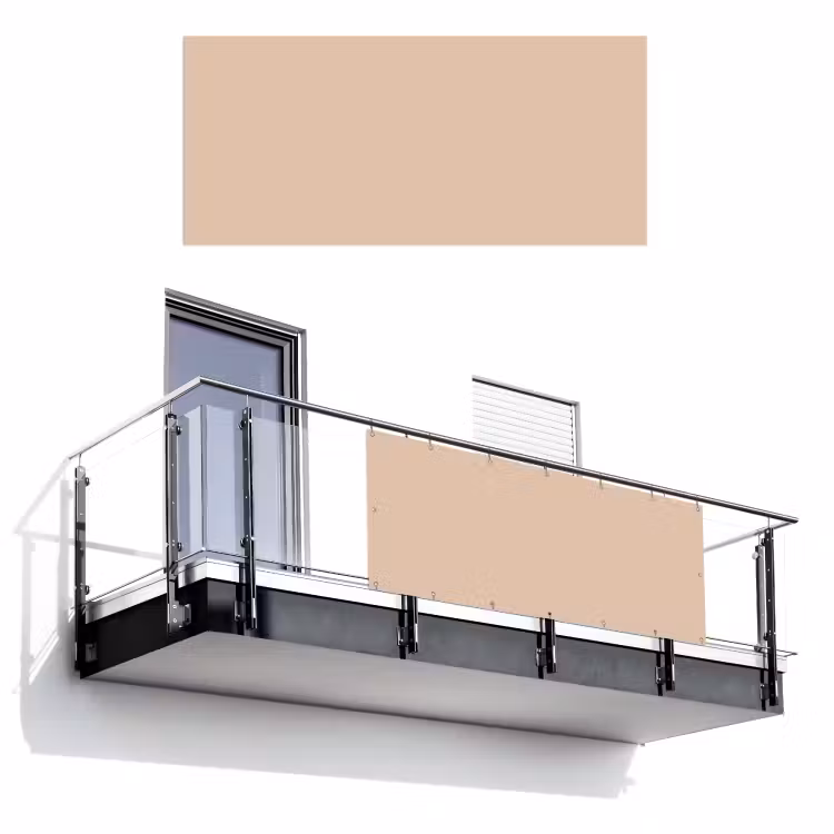 Balkonscherm - Beige - Kleuren - Effen — 1