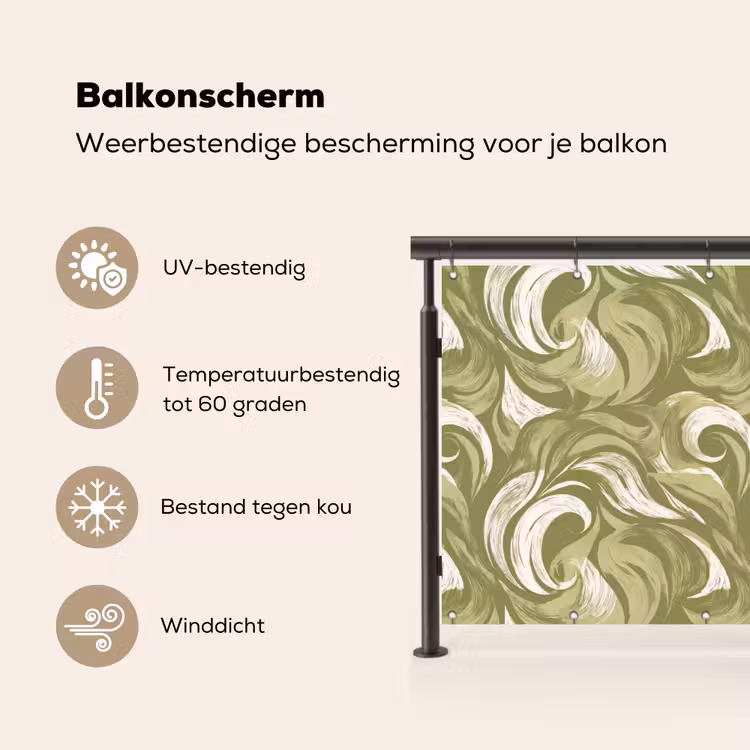 Balkonscherm - Abstract - Textuur - Groen — 3