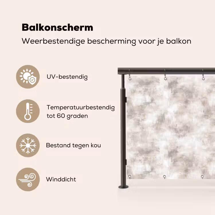 Balkonscherm - Organisch - Patroon - Gemêleerd — 3