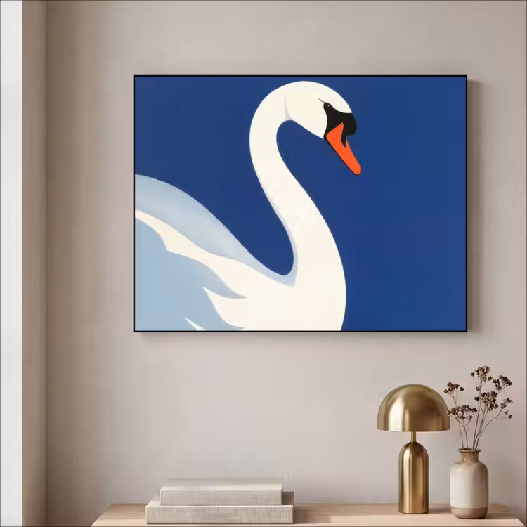 Art Frame - Zwaan - Wit - Snavel - Illustratie — 5