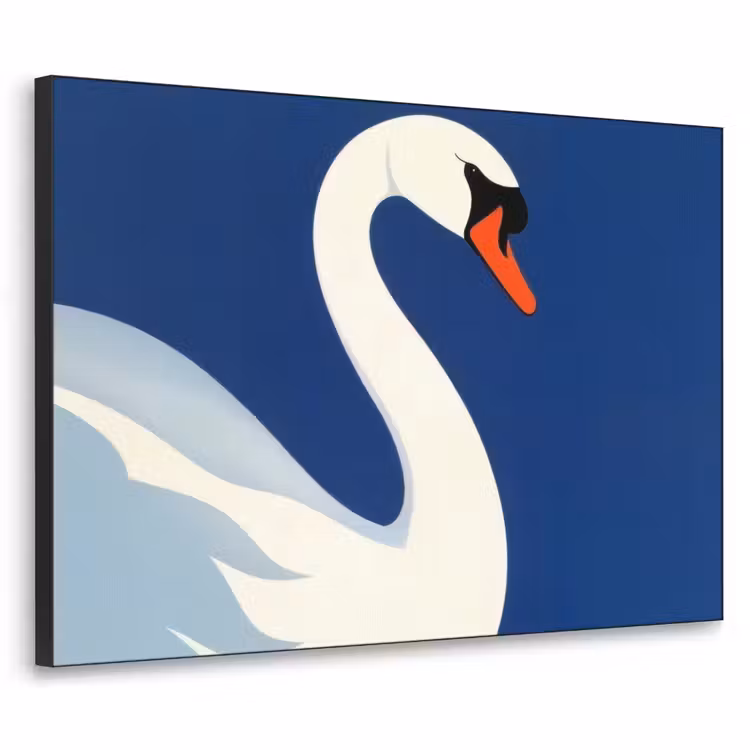 Art Frame - Zwaan - Wit - Snavel - Illustratie — 1