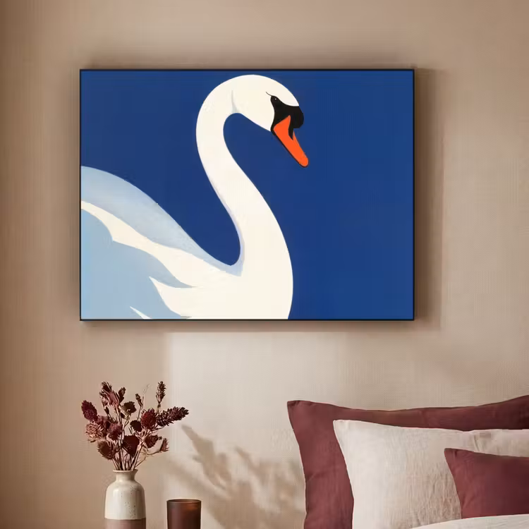 Art Frame - Zwaan - Wit - Snavel - Illustratie — 3