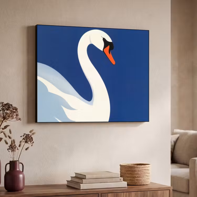 Art Frame - Zwaan - Wit - Snavel - Illustratie — 7