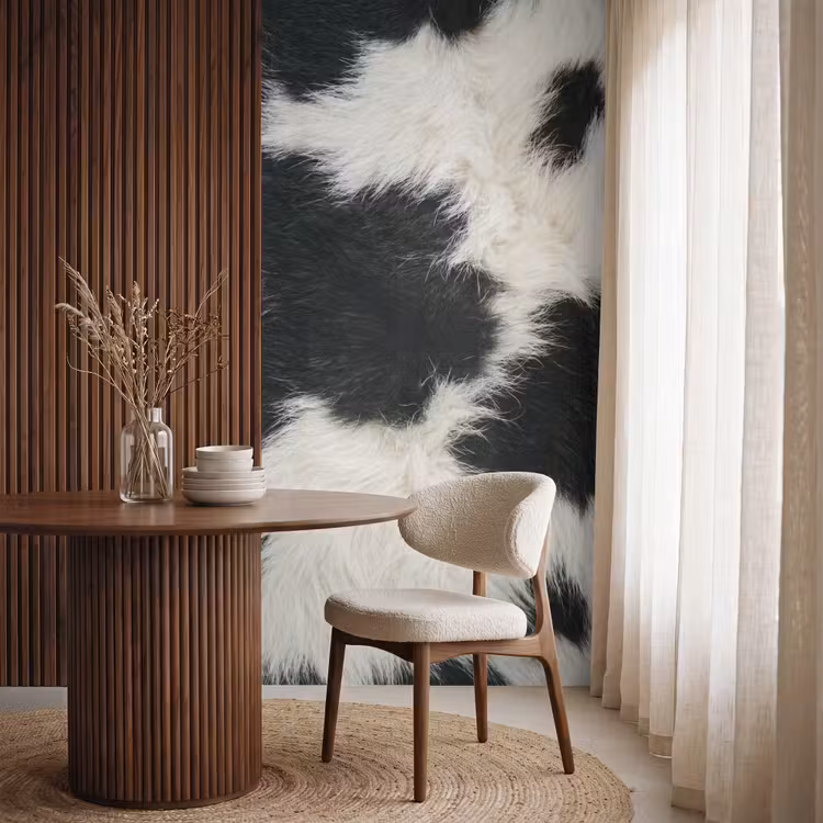 Behang - Bont - Textuur - Zwart - Wit — 4