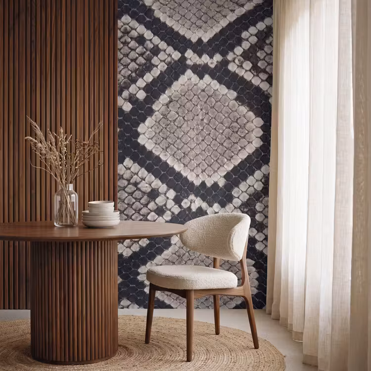 Behang - Slangenleer - Patroon - Beige — 4