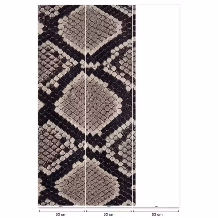 Behang - Slangenleer - Patroon - Beige — 6