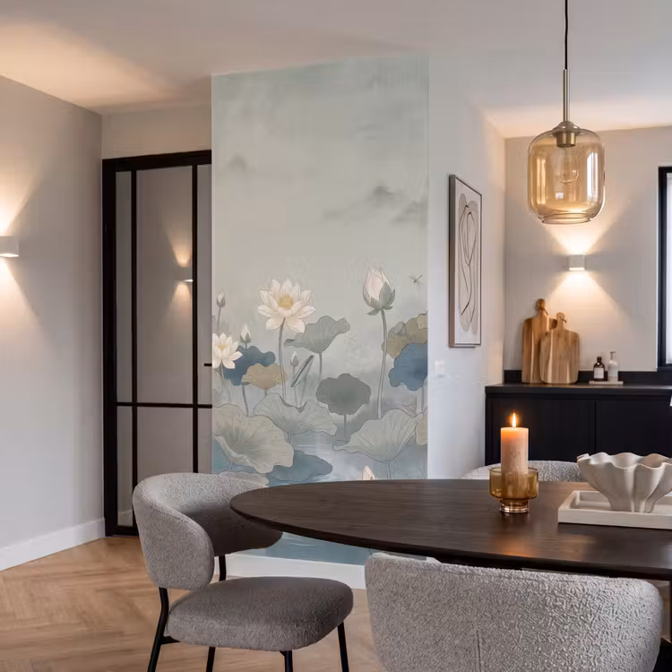 Behang - Lotus - Bloemen - Groen — 5