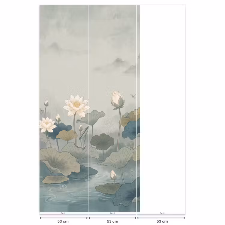 Behang - Lotus - Bloemen - Groen — 6