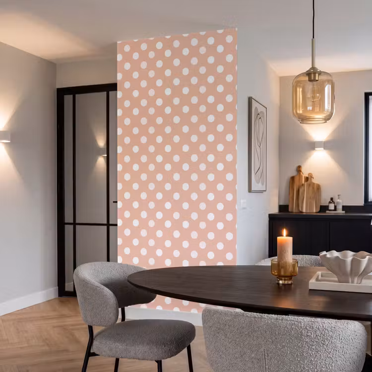 Behang - Klassiek - Polka - Perzik — 5