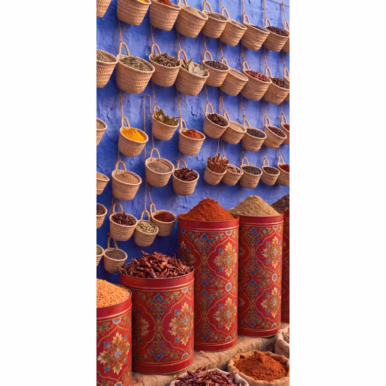 Behang - Kruiden - Manden - Markt — 2