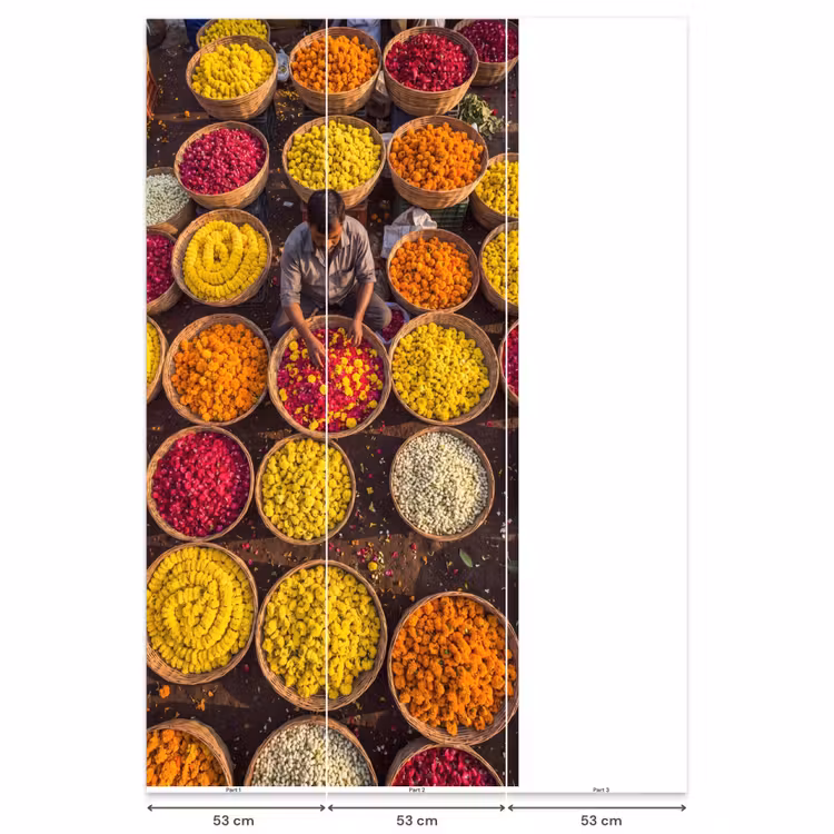 Behang - Bloemen - Markt - Kleurrijk — 6