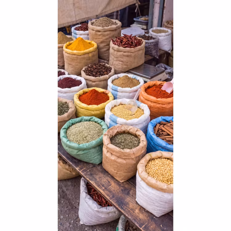 Behang - Kruiden - Zakken - Markt — 2