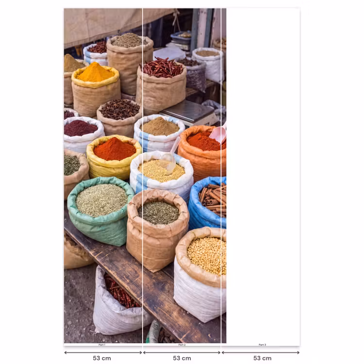 Behang - Kruiden - Zakken - Markt — 6