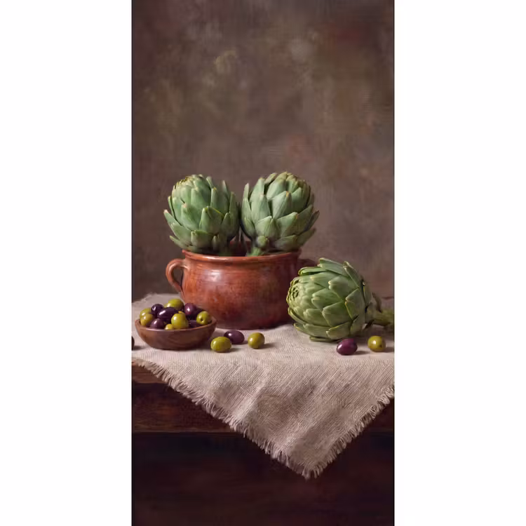 Behang - Artisjokken - Olijven - Eten — 2