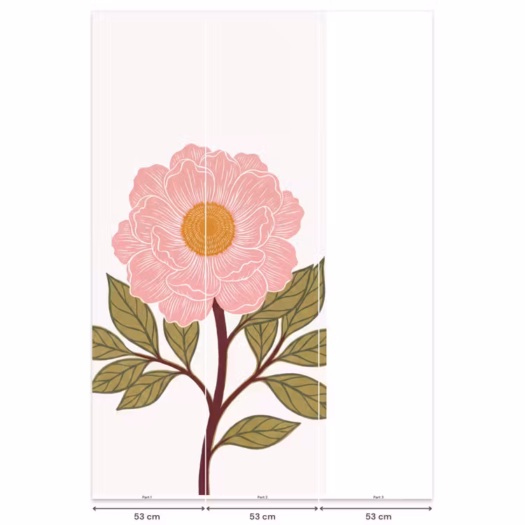 Behang - Bloemen - Roze - Illustratie — 6