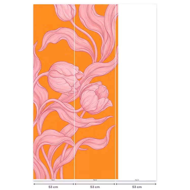 Behang - Roze bloemen - Modern — 6