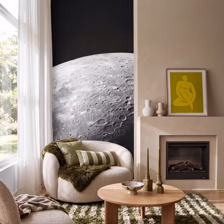 Behang - Maan - Kraters - Ruimte — 1