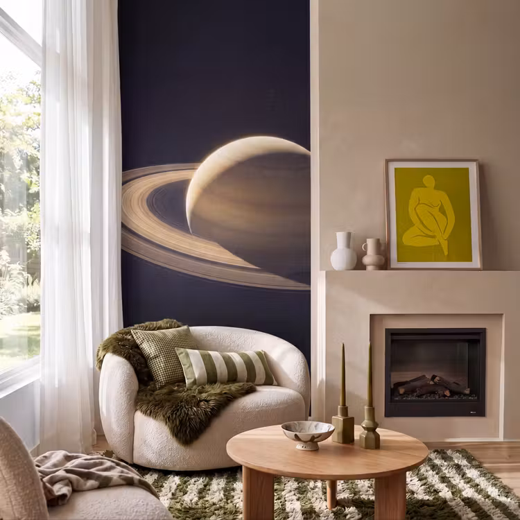 Behang - Planeet - Ringen - Ruimte — 1