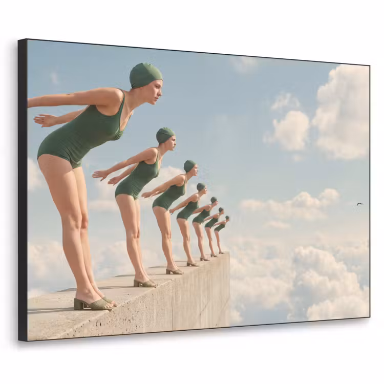 Art Frame - Vrouwen - Duikhouding - Wolken — 1