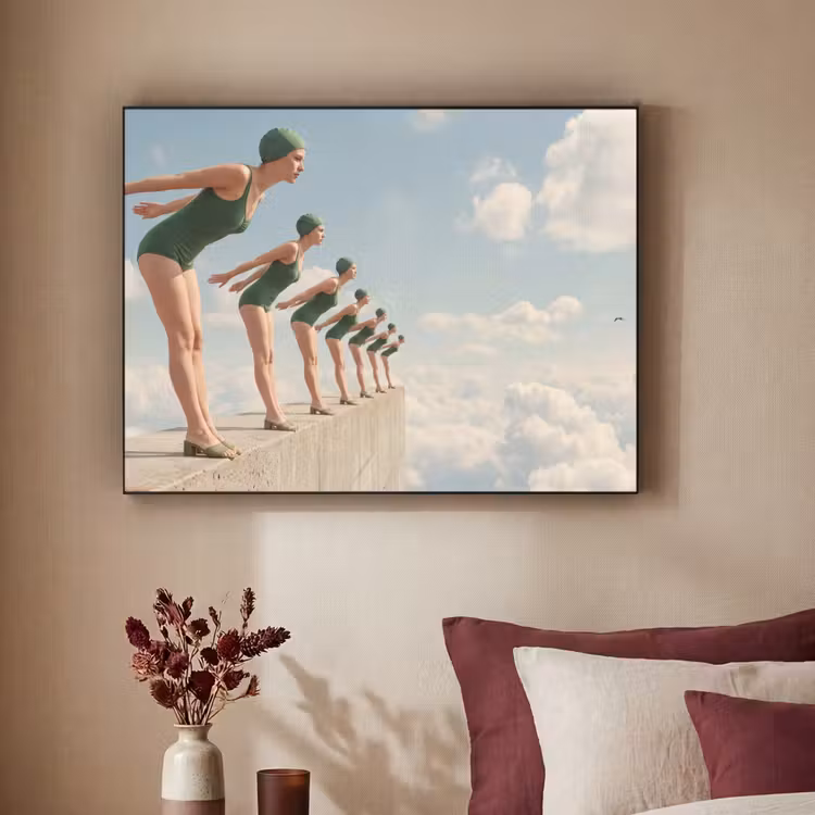 Art Frame - Vrouwen - Duikhouding - Wolken — 3