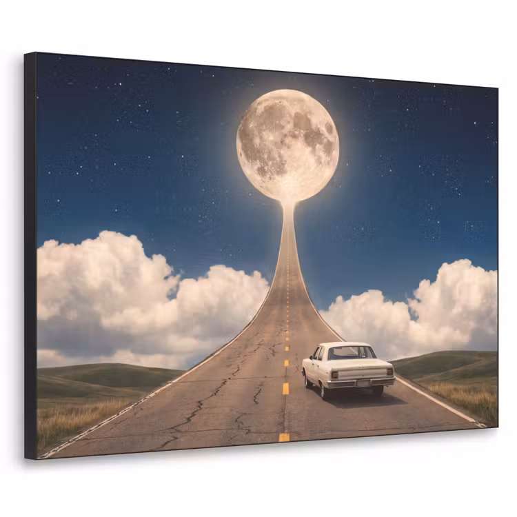 Art Frame - Weg - Maan - Nacht — 1