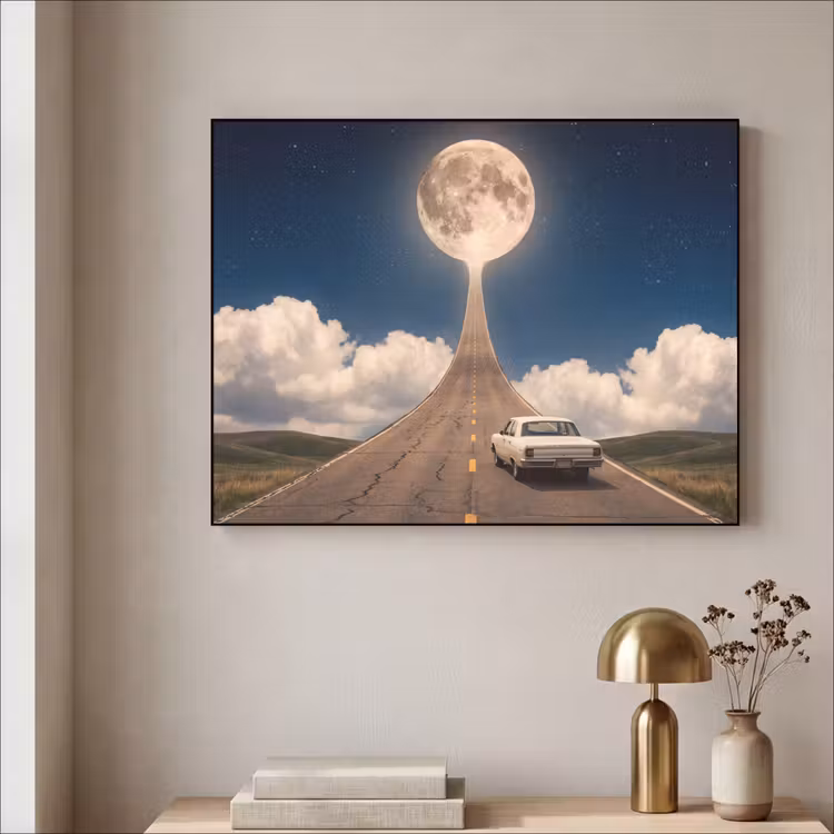 Art Frame - Weg - Maan - Nacht — 5