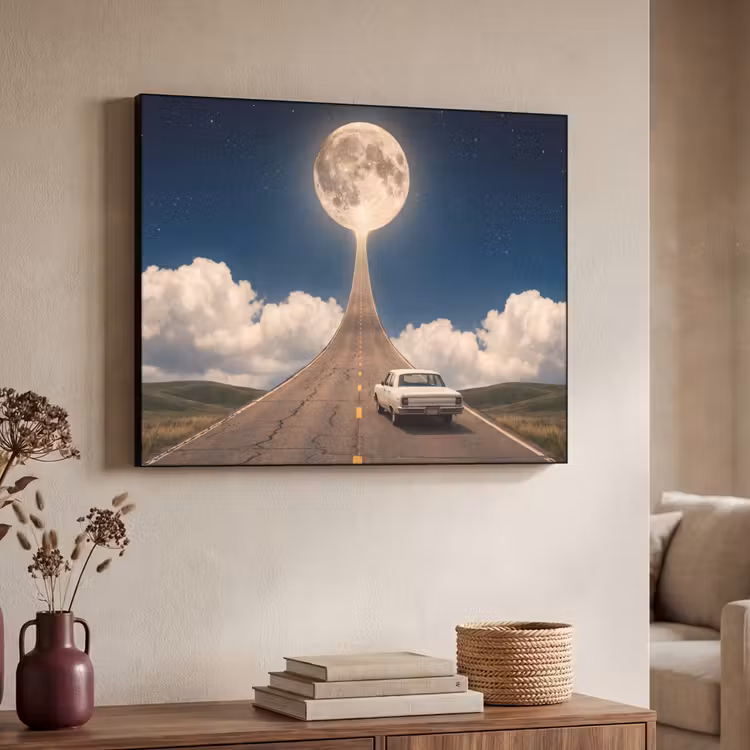 Art Frame - Weg - Maan - Nacht — 7