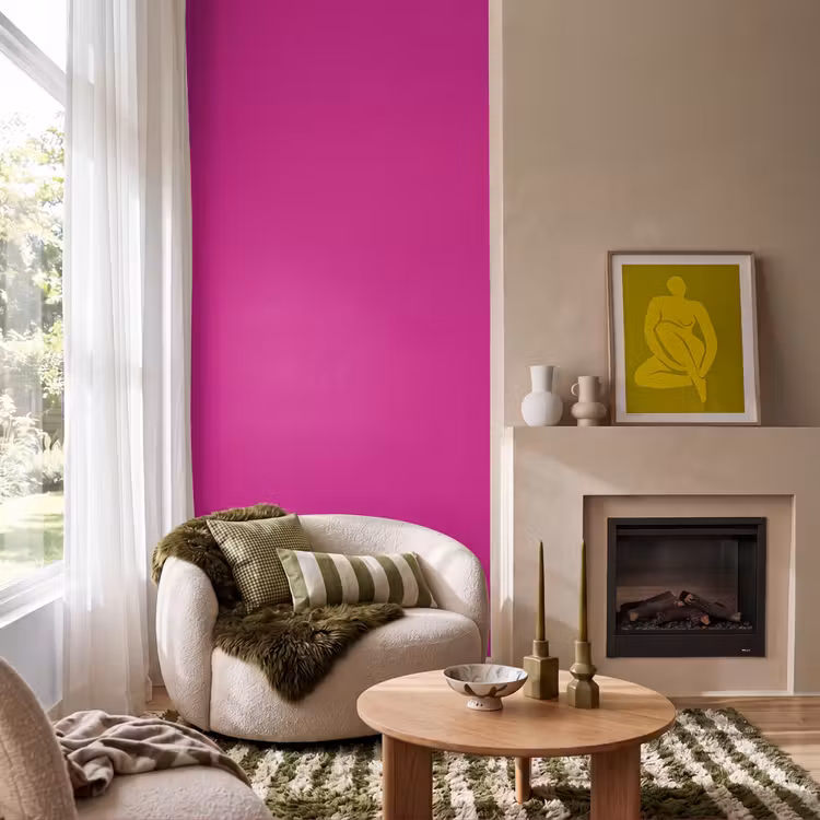 Behang - Velvet - Magenta - Roze — 1