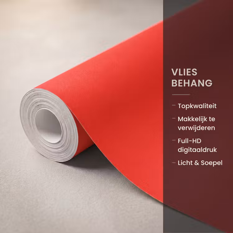 Behang - Vibrant - Vermilion - Rood — 3