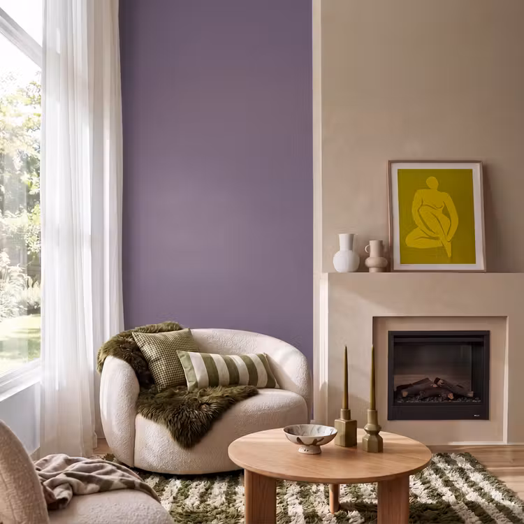 Behang - Velvet - Aubergine - Paars — 1
