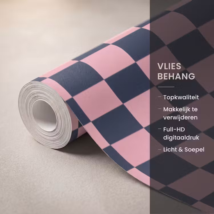 Behang - Traditioneel - Patroon - Blauw - Roze — 3