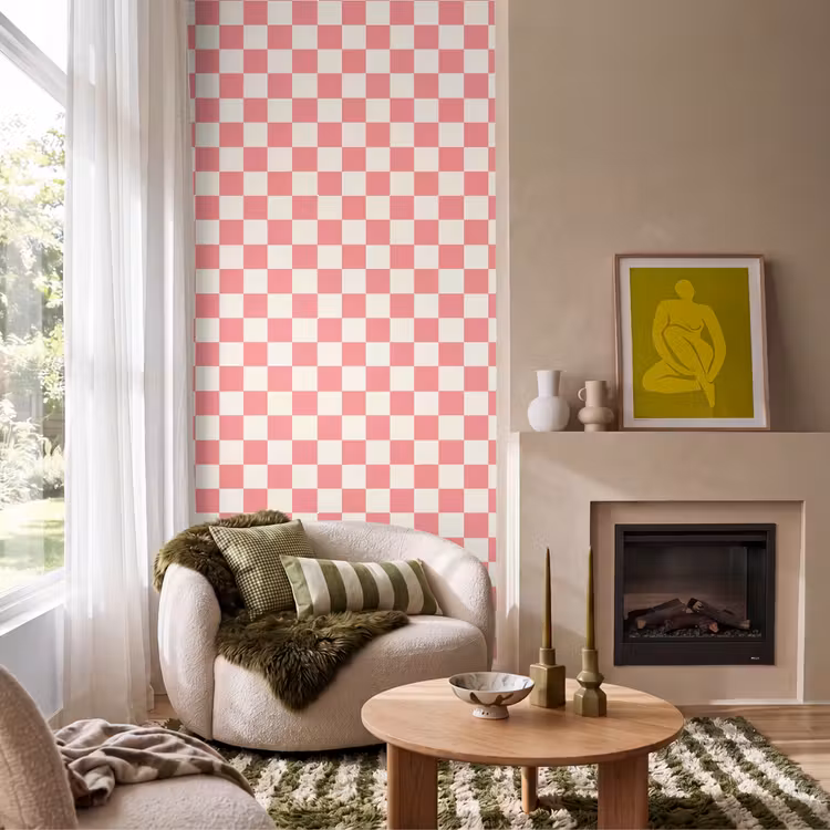 Behang - Traditioneel - Patroon - Roze — 1