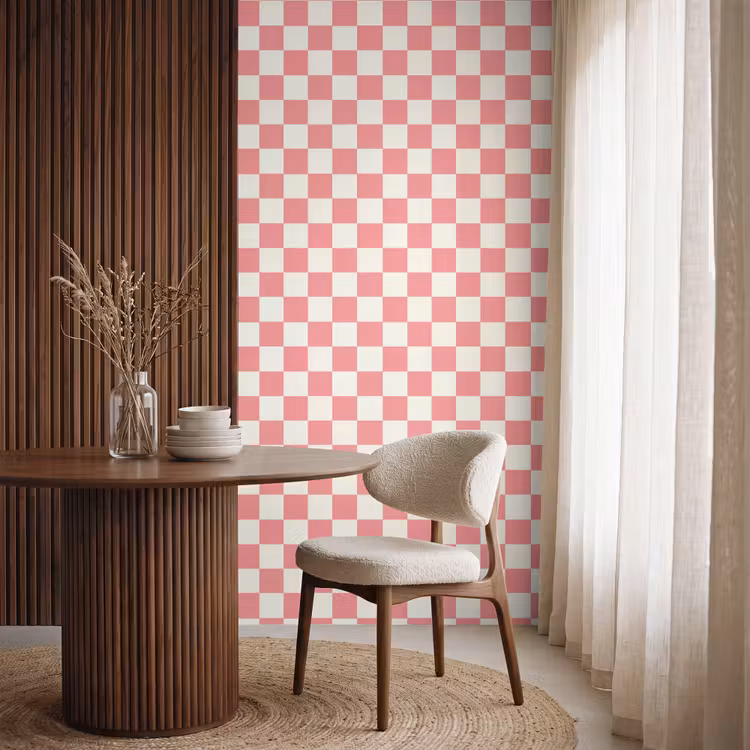 Behang - Traditioneel - Patroon - Roze — 4