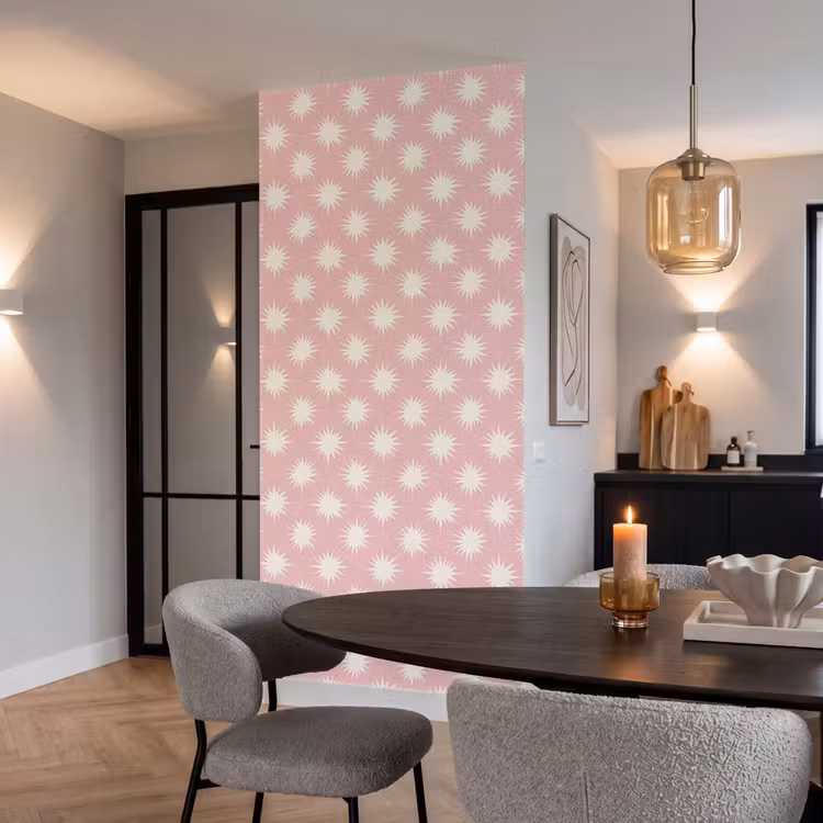 Behang - Zonnen - Patroon - Roze — 5