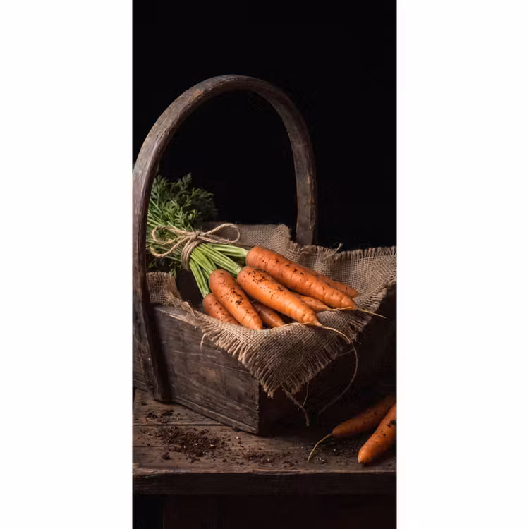 Behang - Wortels - Mand - Eten — 2