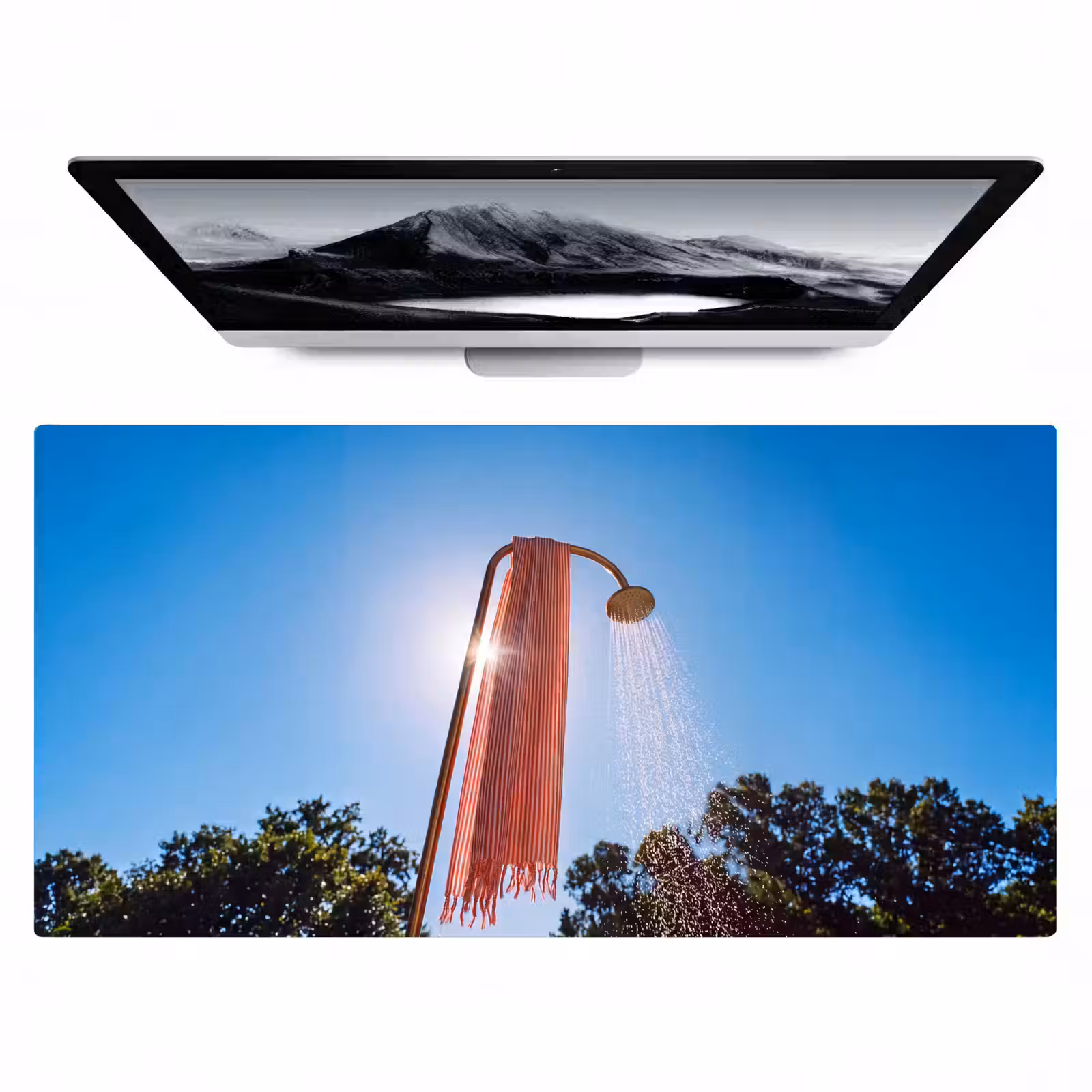 Bureau onderlegger - Douche - Water - Zomer - Blauw — 1