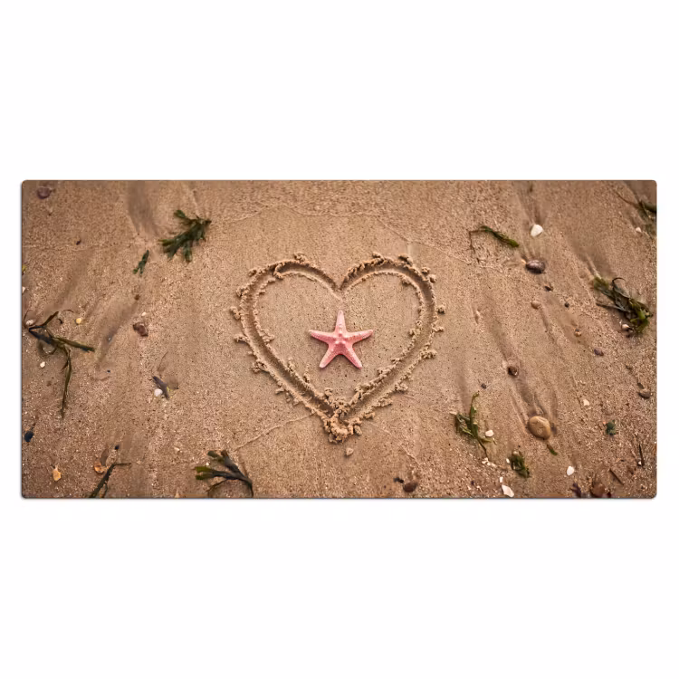 Bureau onderlegger - Dieren - Hart - Strand - Zand - Roze — 2