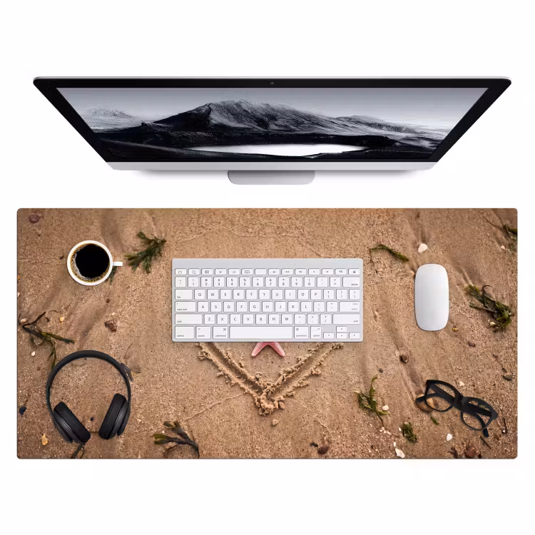 Bureau onderlegger - Dieren - Hart - Strand - Zand - Roze — 4